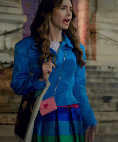 Emily In Paris S02 Lilly Collins Blue Jacket