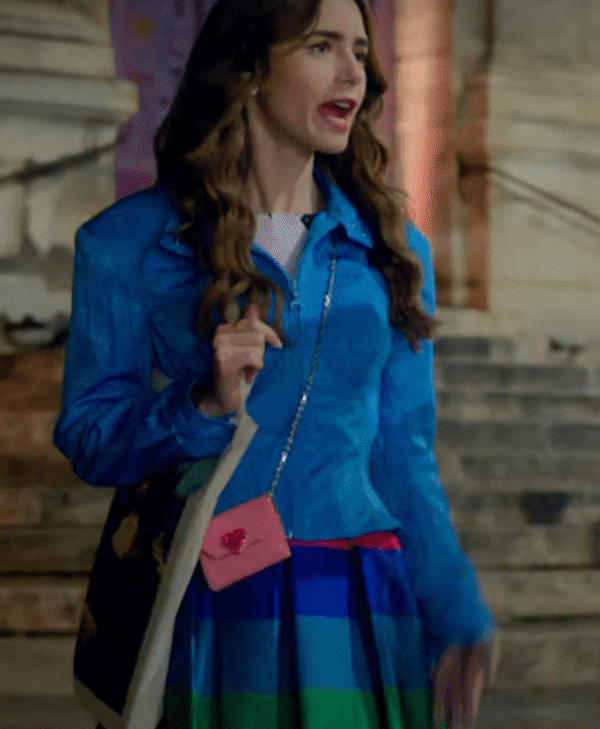 Emily In Paris S02 Lilly Collins Blue Jacket