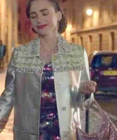 Emily in Paris Emily Cooper Silver Coat