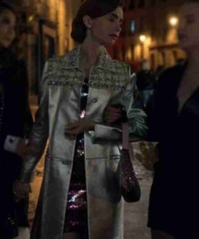 Emily in Paris S02 Emily Cooper Silver Coat