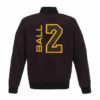 Fanatics Branded Lonzo Ball Los Angeles Lakers Bomber Jacket 1
