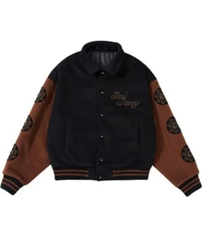 Gal Sang Varsity Black and Brown Jacket