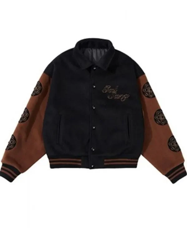 Gal Sang Varsity Black and Brown Jacket