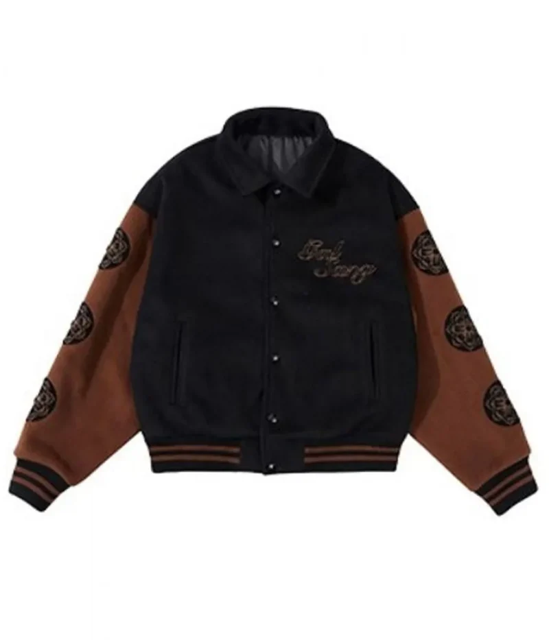 Gal Sang Varsity Black and Brown Jacket