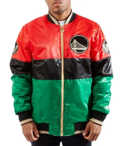Golden State Warriors 75th Anniversary Satin Jacket