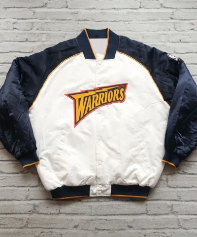 Golden State Warriors White Navy Jacket