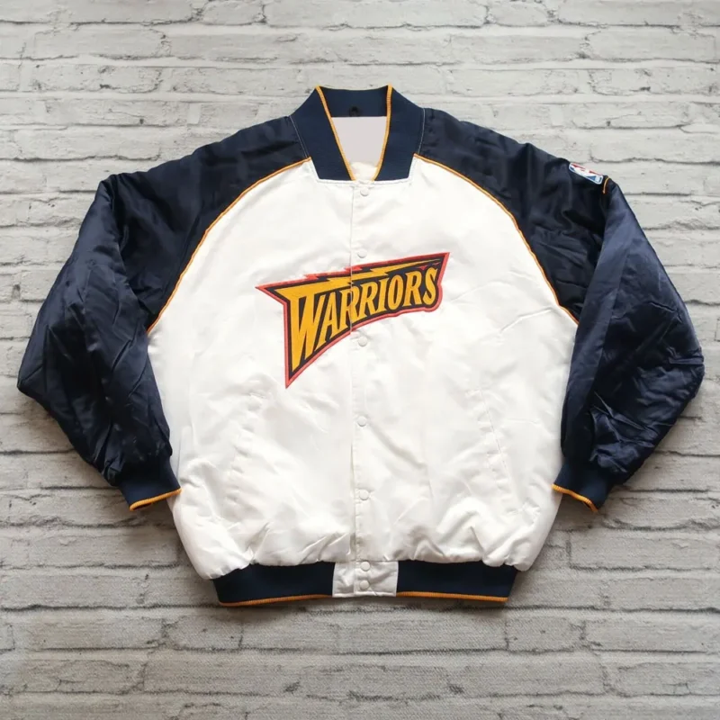 Golden State Warriors White Navy Jacket