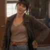 Good Cop Bad Cop S01 Leighton Meester Brown Suede Leather Coat