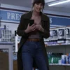 Good Cop Bad Cop S01 Leighton Meester Brown Suede Leather Coat For Sale