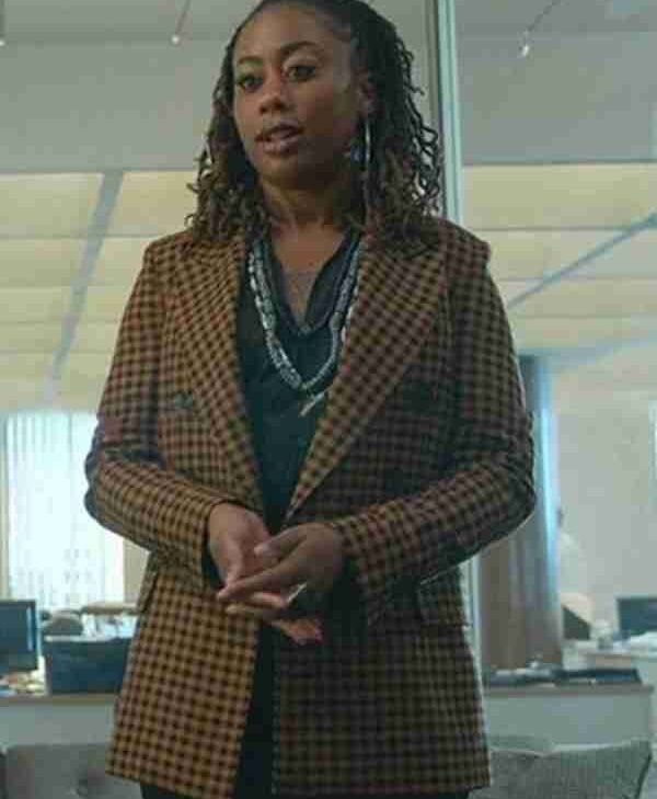 Good Trouble S04 Malika Williams Checked Blazer