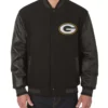 Green Bay Packers Jeff Hamilton Black Varsity Jackets