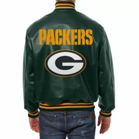 Green Bay Packers Jeff Hamilton Green Leather Jacket