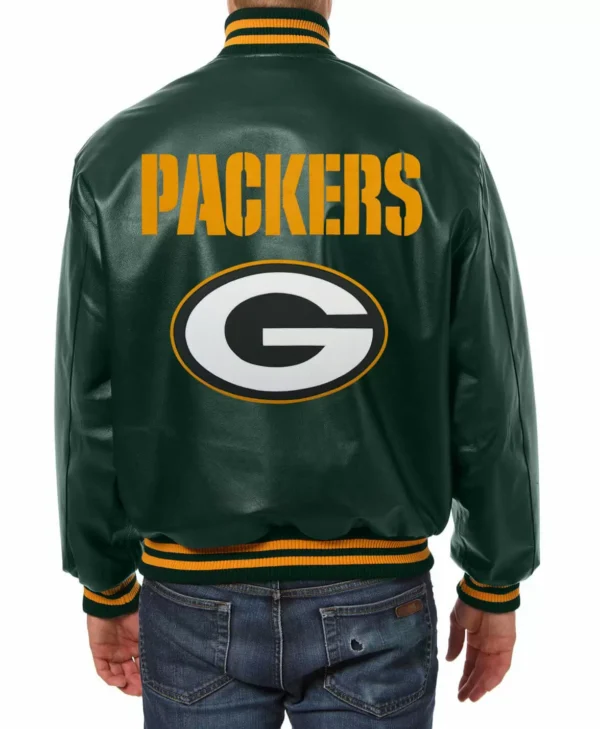 Green Bay Packers Jeff Hamilton Green Leather Jacket