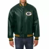 Green Bay Packers Jeff Hamilton Green Leather Jackets