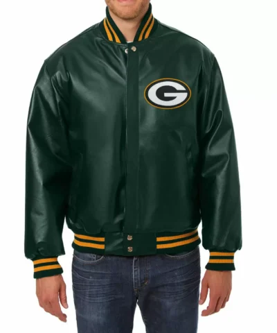 Green Bay Packers Jeff Hamilton Green Leather Jackets