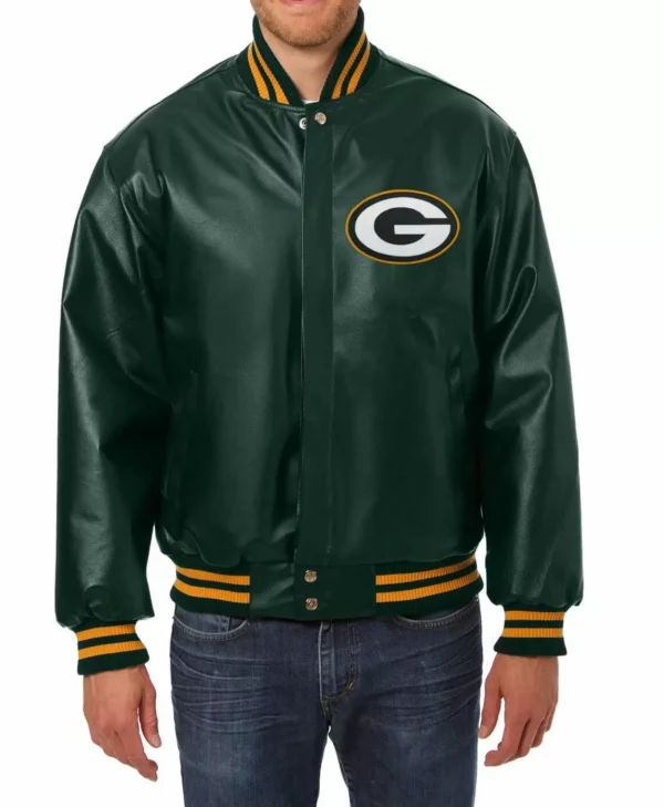 Green Bay Packers Jeff Hamilton Green Leather Jackets
