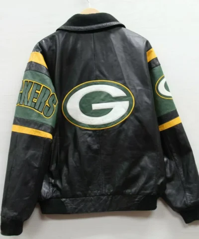 Green Bay Packers NFL Black Leather Jackets