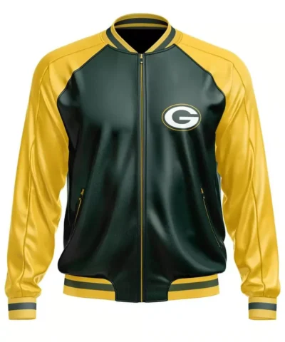 Green Bay Packers NFL Leather Bomber Jacket