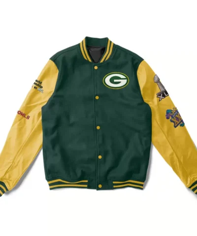 Green Bay Packers Super Bowl Champions Varsity Jacket