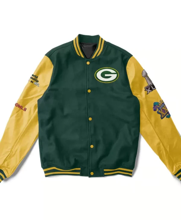 Green Bay Packers Super Bowl Champions Varsity Jacket