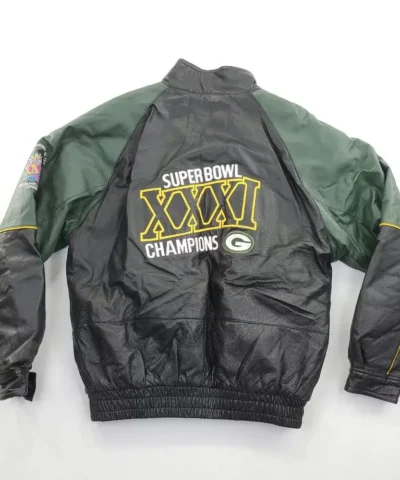 Green Bay Packers Superbowl XXXI Leather Jacket