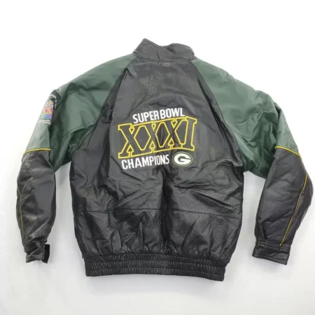 Green Bay Packers Superbowl XXXI Leather Jacket