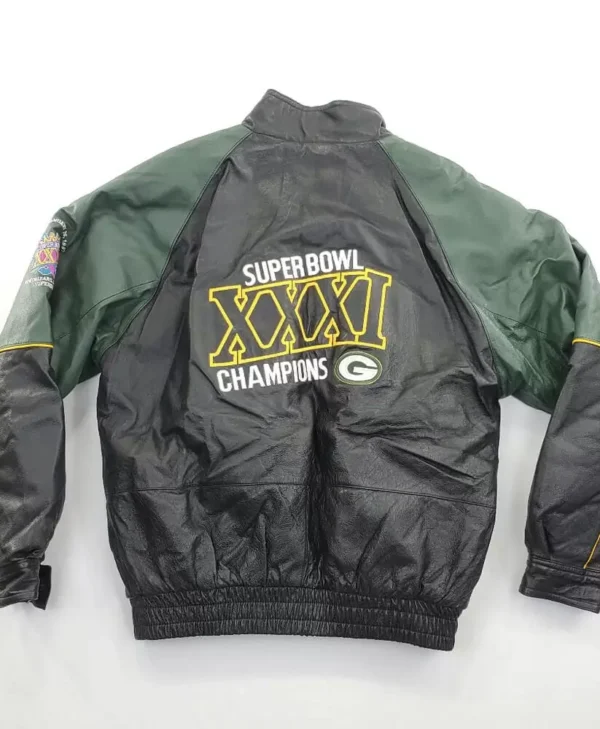 Green Bay Packers Superbowl XXXI Leather Jacket