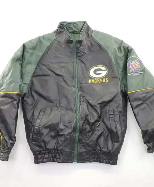 Green Bay Packers Superbowl XXXI Leather Jackets