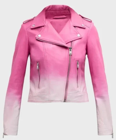 Grosse Pointe Garden Society S01 Melissa Fumero Pink Leather Jacket Front