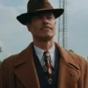 Guy Pearce The Brutalist Brown Trench Wool Coat