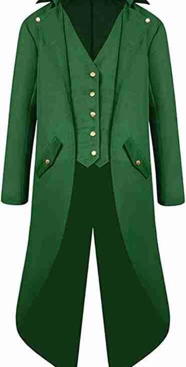 Halloween Gothic Green Medieval Tailcoat