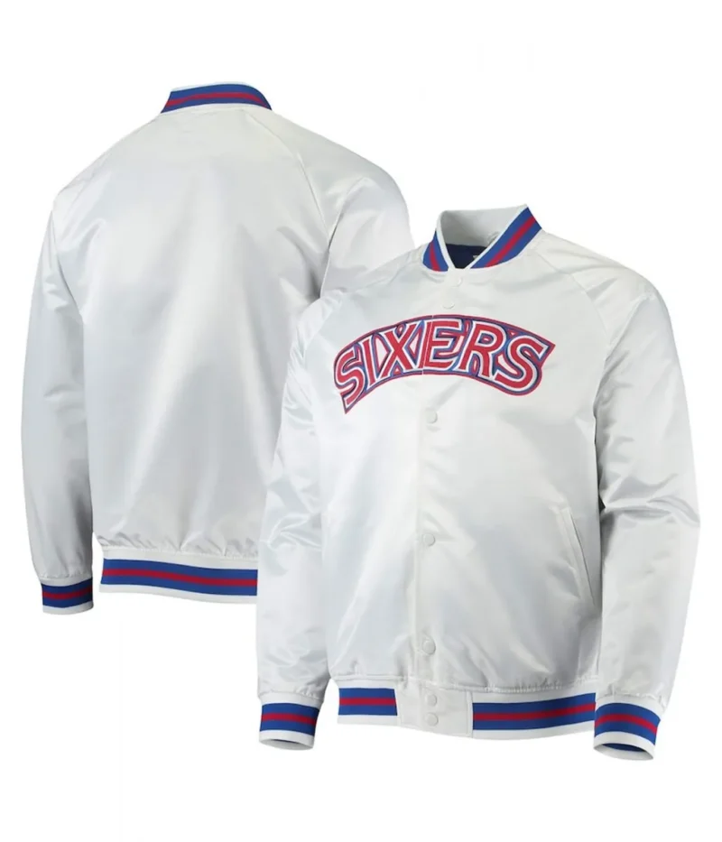 Hardwood Classics Philadelphia 76ers White Jacket