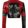 Harley Quinn Suicide Squad Kill The Justice League PU Leather Jacket Back