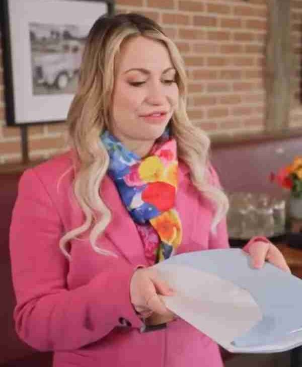 Hazel Thompson Planning for Joy Pink Coat