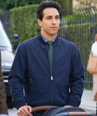 High Potential S01 Deniz Akdeniz Blue Bomber Polyester Jacket