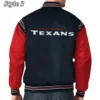 Houston Texans Enforcer Navy Satin Jackets