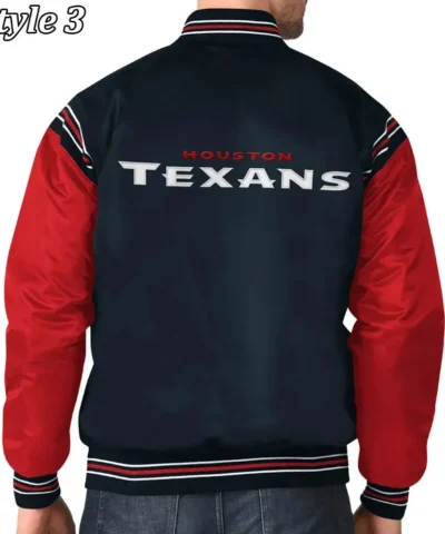 Houston Texans Enforcer Navy Satin Jackets