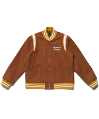 Human Made Duck Varsity Brown Jacket