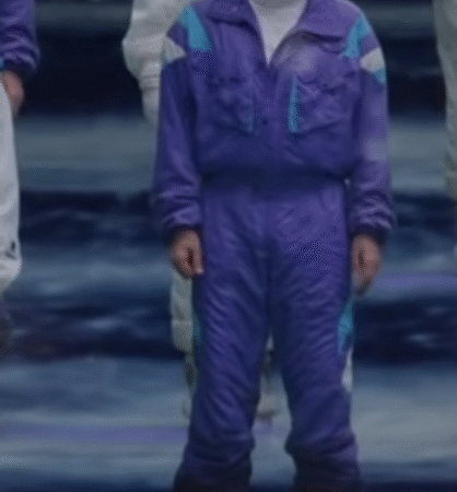 It Was A Masked Christmas Jimmy Fallon Purple Jumpsuit 1