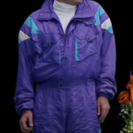 It Was A Masked Christmas Jimmy Fallon Purple Jumpsuit