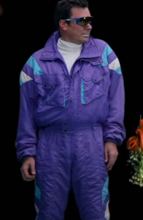 It Was A Masked Christmas Jimmy Fallon Purple Jumpsuit