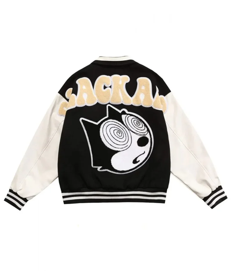 Its Better with Fries Blackair Letterman Black Jackets