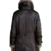 Jordan Double Collar Heavy Weight Shearling Coat Back 1