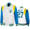 Joshua Kelley Los Angeles Chargers White Satin Jacket