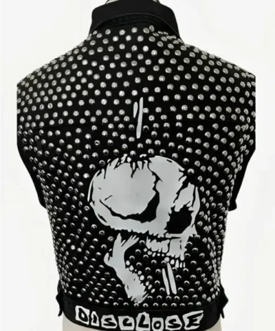Juice Wrld Black Denim Vest Back