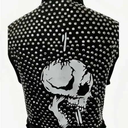 Juice Wrld Black Denim Vest Back