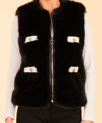 Kat Richardson Beyond The Gates Fur Black Vest Front