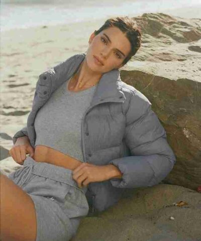 Kendall Jenner Gray Puffer Jacket