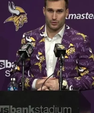 Kirk Cousins Minnesota Vikings Team Lapel Style Printed Blazer