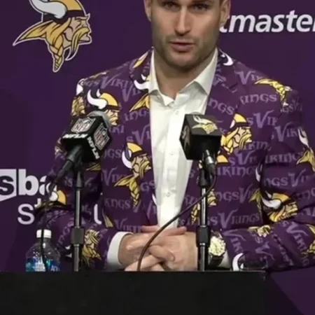 Kirk Cousins Minnesota Vikings Team Lapel Style Printed Blazer
